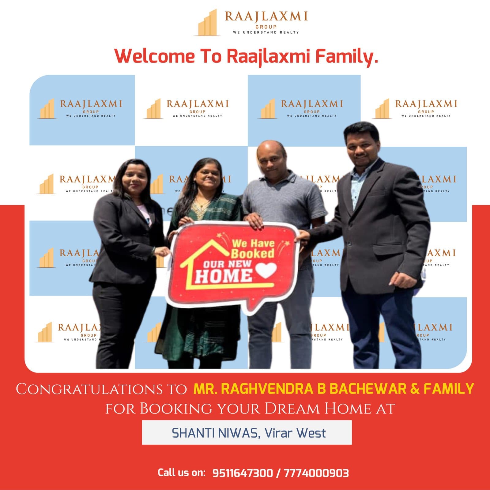 Raghvendra Bachewar & family at Shanti Niwas